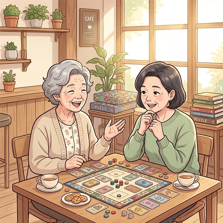 나이 들수록 친구가 보약인 4가지 이유와 좋은 관계를 지키는 6가지 습관 5 친구와 가벼운 게임을 하는 여성 노인