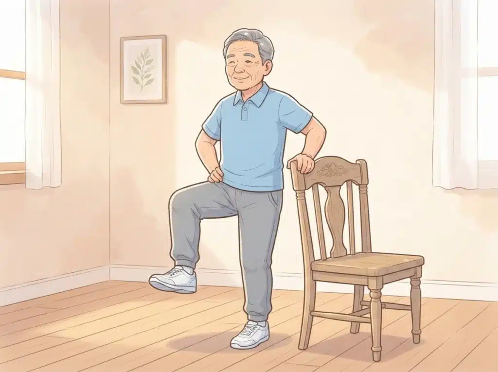 노인 운동, 4가지 운동만 기억하세요 4 노인 균형 운동